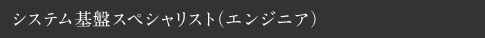 システム基盤スペシャリスト（エンジニア）